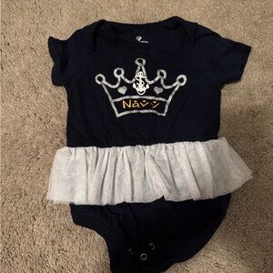 Colosseum Navy and White Crown Bodysuit